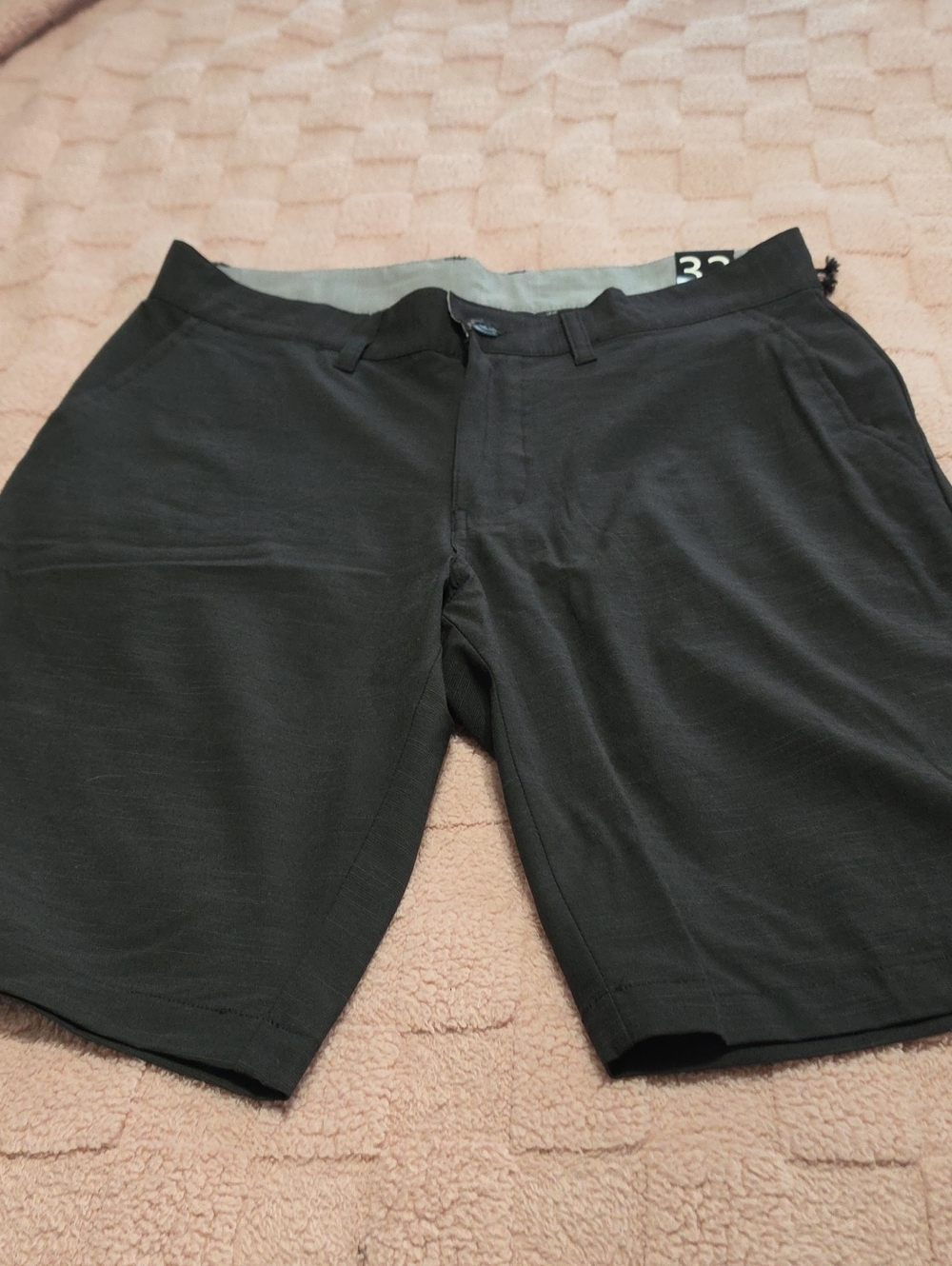 burnside Black Flat-Front Men's Shorts